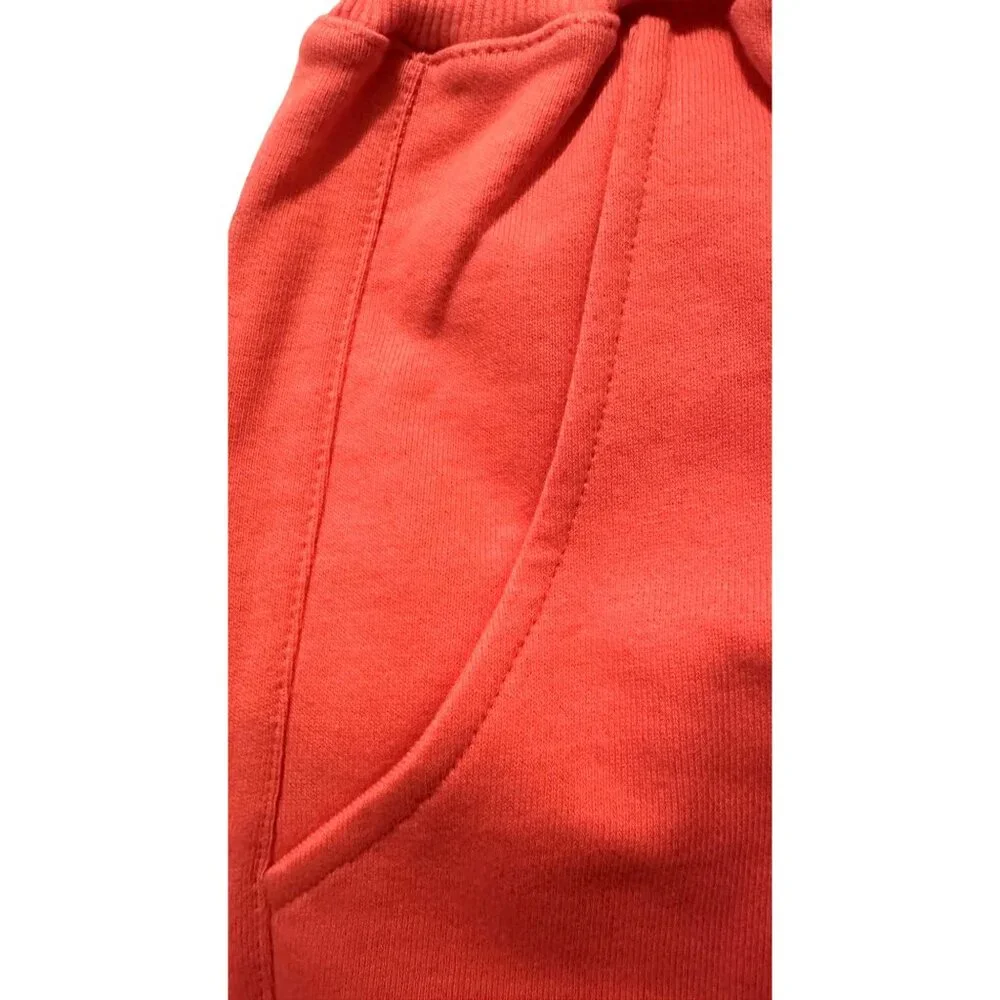BLANKNYC Cotton Terry Drawstring Frayed Hem‎ Salmon Shorts NWT Size XL